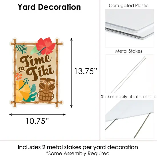 Big Dot of Happiness Tropical Luau - Outdoor Lawn Sign - Hawaiian Beach Party Yard Sign - 1 Piece {7}