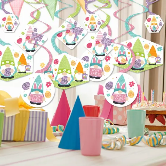 Big Dot of Happiness Easter Gnomes - Spring Bunny Party Hanging Decor - Party Decoration Swirls - Set of 40 {3}
