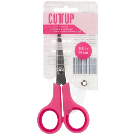 American Crafts Cutup Fine Tip Craft Scissors 5.5"-Pink {1}