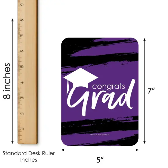 Big Dot of Happiness Purple Grad - Best is Yet to Come - Bingo Cards and Markers - Purple Graduation Party Shaped Bingo Game - Set of 18 {6}