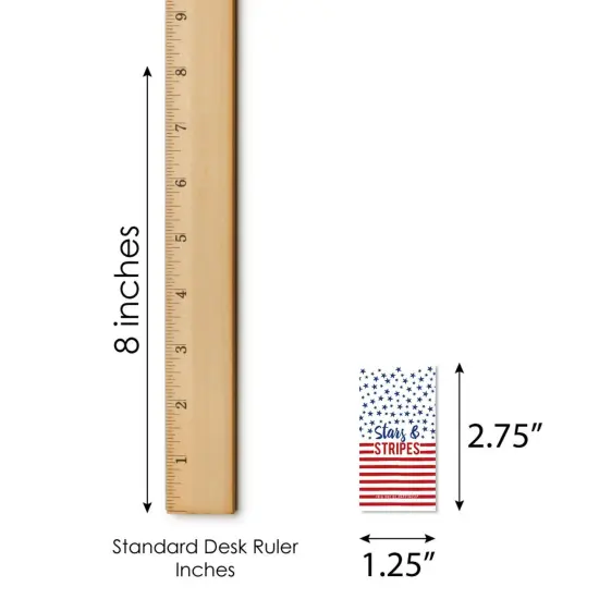 Big Dot of Happiness Stars and Stripes - Mini Candy Bar Wrapper Stickers - Memorial Day, 4th of July & Labor Day USA Patriotic Small Favors - 40 Count {6}
