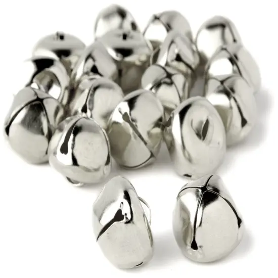 CousinDIY Jingle Bells 1" 18/Pkg-Silver {2}