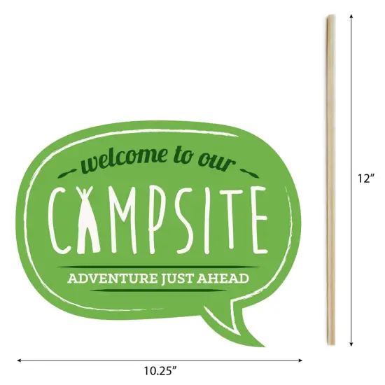 Big Dot of Happiness Happy Camper - Camping Photo Booth Props Kit - 20 Count {7}