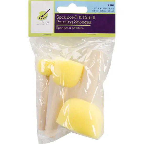 Color Factory Spounce It & Dab It Painting Sponges 3/Pkg-3.75", 1.5" & 1.25" {1}