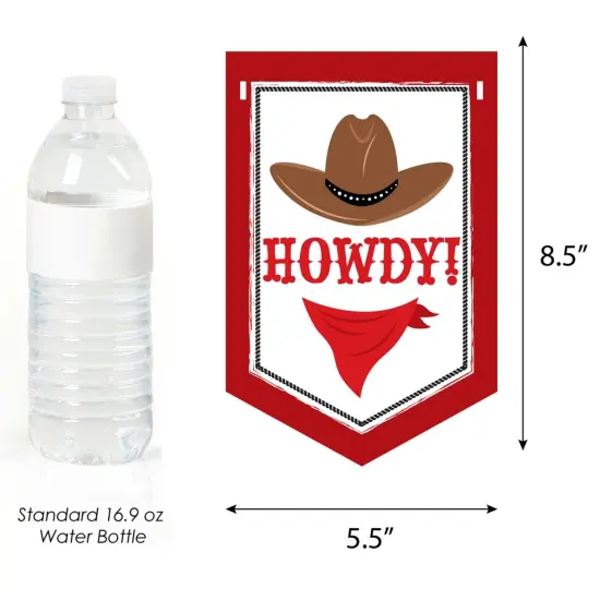 Big Dot of Happiness Western Hoedown - Wild West Cowboy Party Bunting Banner - Party Decorations - Wild West Hoedown {3}