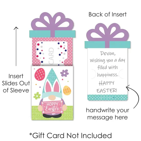 Big Dot of Happiness Easter Gnomes - Spring Bunny Party Money and Gift Card Sleeves - Nifty Gifty Card Holders - Set of 8 {7}