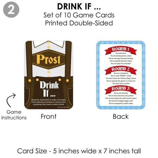 Big Dot of Happiness Oktoberfest - 4 Beer Festival Games - 10 Cards Each - Gamerific Bundle {7}