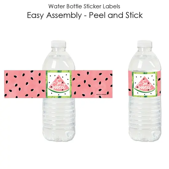 Big Dot of Happiness Sweet Watermelon - Fruit Party Water Bottle Sticker Labels - Set of 20 {3}