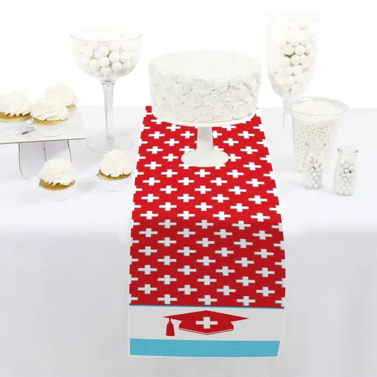 Big Dot of Happiness Nurse Graduation - Petite Medical Nursing Graduation Party Paper Table Runner - 12 x 60 inches {3}