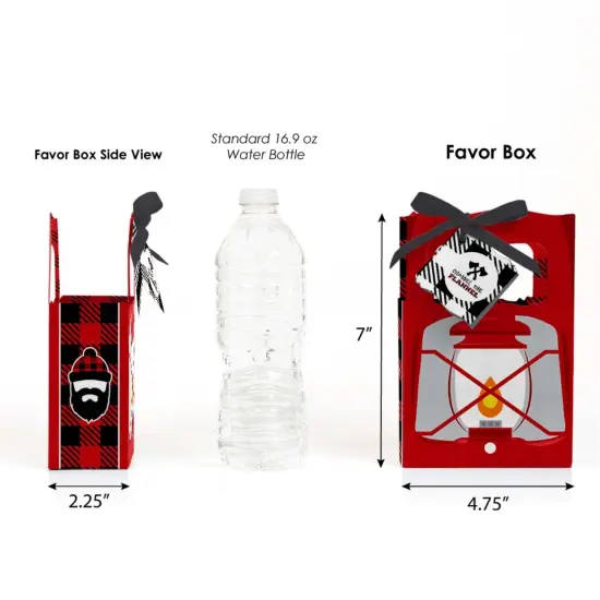 Big Dot of Happiness Lumberjack - Channel the Flannel - Buffalo Plaid Party Favor Boxes - Set of 12 {3}