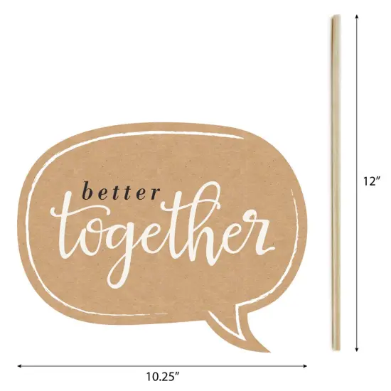 Big Dot of Happiness Better Together - Wedding Photo Booth Props Kit - 20 Count {7}
