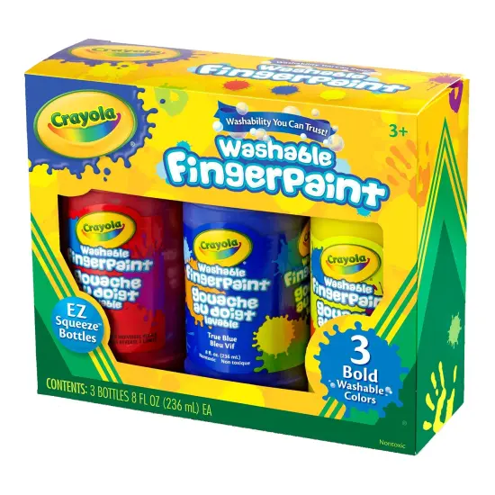 Crayola Washable Finger Paint 8oz 3/Pkg-Primary {2}