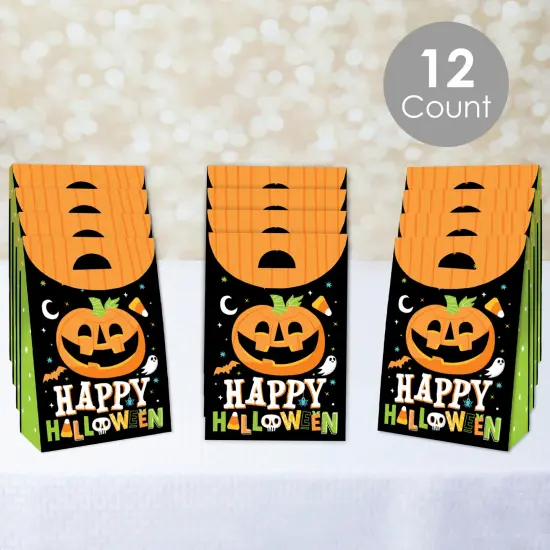 Big Dot of Happiness Jack-O'-Lantern Halloween - Kids Halloween Gift Favor Bags - Party Goodie Boxes - Set of 12 {3}