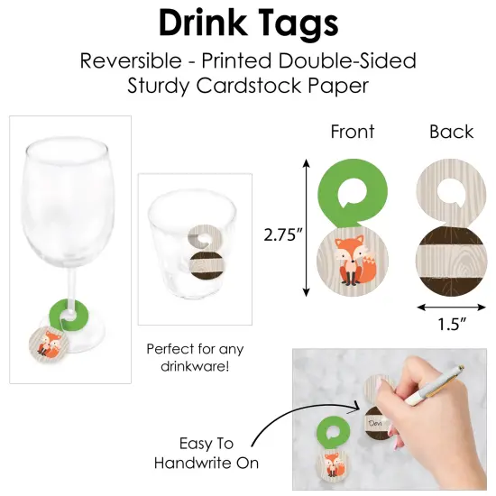 Big Dot of Happiness Woodland Creatures - Baby Shower or Birthday Party Paper Charger and Table Decorations - Chargerific Kit - Place Setting for 8 {7}