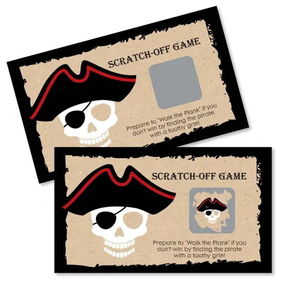 Big Dot of Happiness Beware of Pirates - Pirate Birthday Party Game Scratch Off Cards - 22 Count {1}