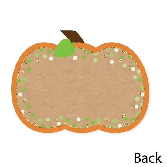 Big Dot of Happiness Pumpkin Patch - Shaped Thank You Cards - Fall, Halloween or Thanksgiving Party Thank You Note Cards with Envelopes - Set of 12 {6}