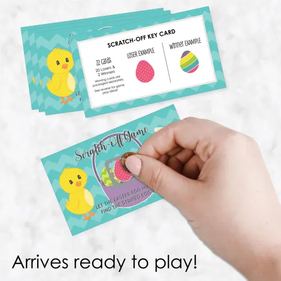 Big Dot of Happiness Hippity Hoppity - Easter Bunny Party Game Scratch Off Cards - 22 Count {3}