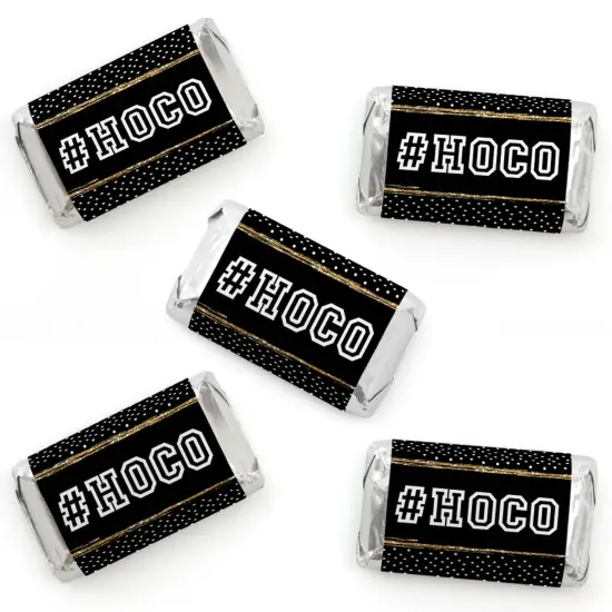 Big Dot of Happiness Hoco Dance - Mini Candy Bar Wrapper Stickers - Homecoming Small Favors - 40 Count {1}