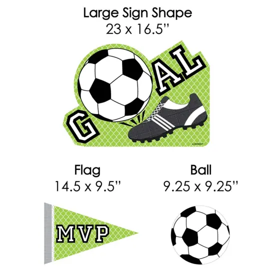 Big Dot of Happiness Goaaal - Soccer - Yard Sign and Outdoor Lawn Decorations - Baby Shower or Birthday Party Yard Signs - Set of 8 {7}