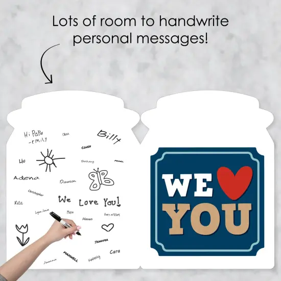 Big Dot of Happiness Grandpa, Happy Father's Day - We Love Grandfather Giant Greeting Card - Big Shaped Jumborific Card - 16.5 x 22 inches {4}