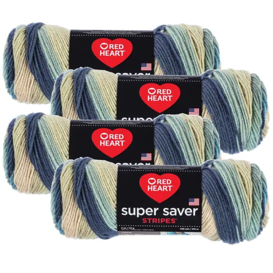 (Pack of 4) Red Heart Super Saver Yarn-Sutherland Stripes {1}