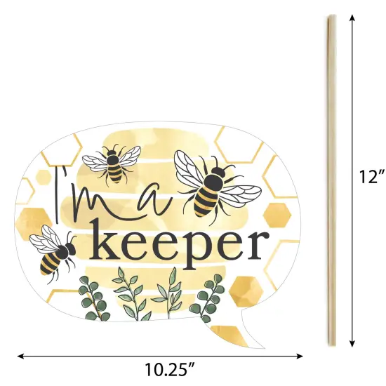 Big Dot of Happiness Little Bumblebee - Bee Baby Shower or Birthday Party Photo Booth Props Kit - 20 Count {7}
