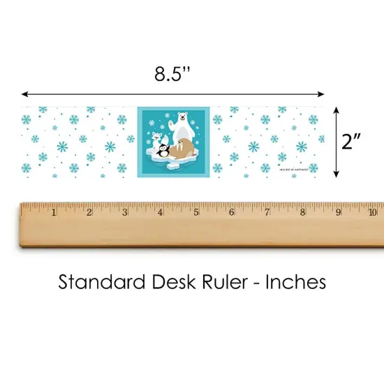 Big Dot of Happiness Arctic Polar Animals - Winter Baby Shower or Birthday Party Water Bottle Sticker Labels - Set of 20 {6}