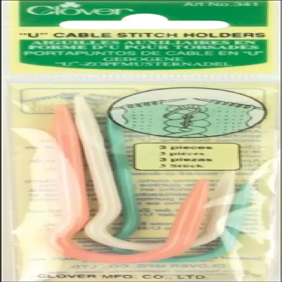 Clover U Cable Stitch Holders-3.5" 3/Pkg - Small, Medium & Large {1}