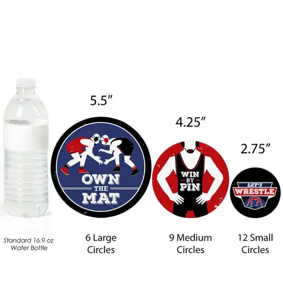 Big Dot of Happiness Own the Mat - Wrestling - Birthday Party Giant Circle Confetti - Wrestler Party Decorations - Large Confetti 27 Count {4}