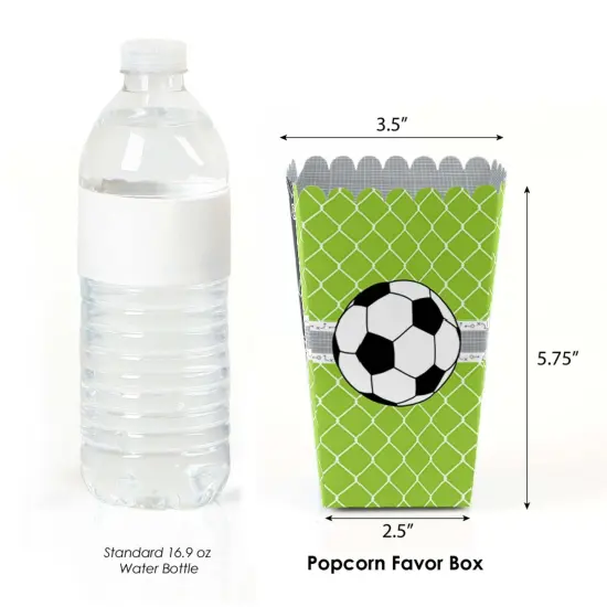 Big Dot of Happiness Goaaal - Soccer - Baby Shower or Birthday Party Favor Popcorn Treat Boxes - Set of 12 {3}