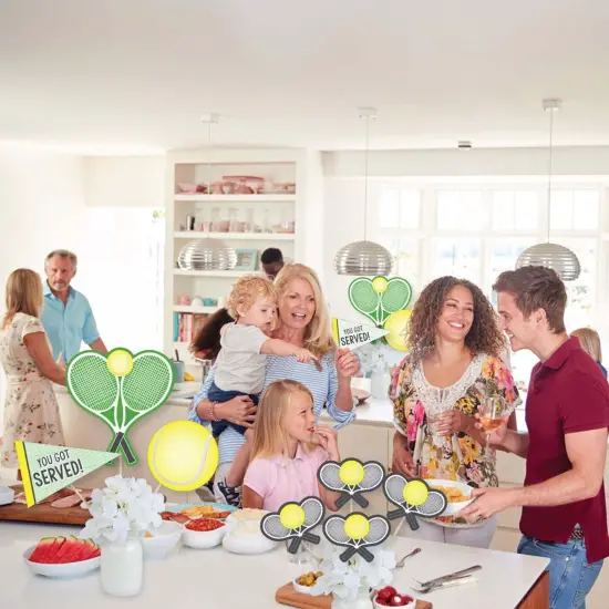Big Dot of Happiness You Got Served - Tennis - Baby Shower or Tennis Ball Birthday Party Centerpiece Sticks - Showstopper Table Toppers - 35 Pieces {6}