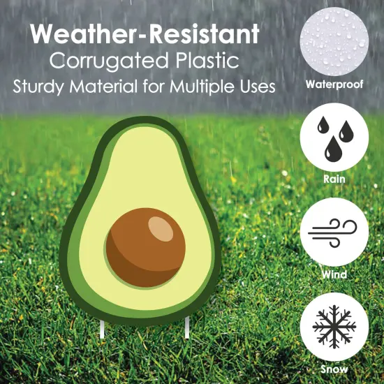 Big Dot of Happiness Hello Avocado - Lawn Decorations - Outdoor Fiesta Party Yard Decorations - 10 Piece {6}