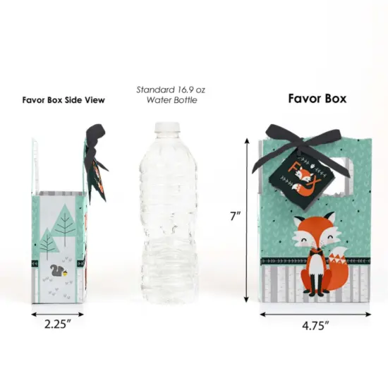 Big Dot of Happiness Mr. Foxy Fox - Baby Shower or Birthday Party Favor Boxes - Set of 12 {3}