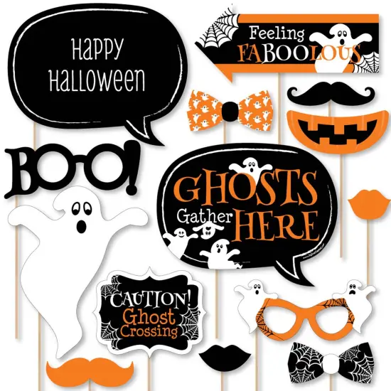 Big Dot of Happiness Spooky Ghost - Halloween Party Photo Booth Props Kit - 20 Count {1}