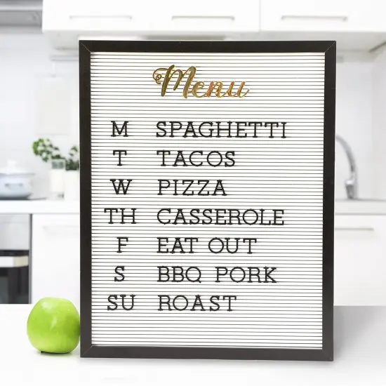 DCWV Framed Letterboard 16"X20"-Black W/White Insert {3}