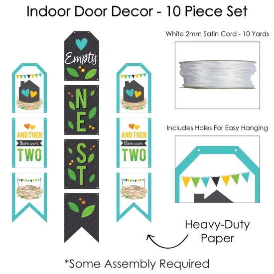 Big Dot of Happiness Empty Nesters - Hanging Vertical Paper Door Banners - Empty Nest Party Wall Decoration Kit - Indoor Door Decor {6}