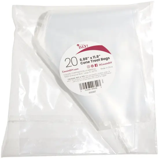 CousinDIY D.I.Y. Cone Shaped Treat Bags 20/Pkg-12" {1}