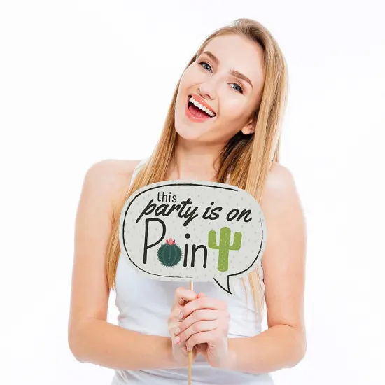 Big Dot of Happiness Prickly Cactus Party - Fiesta Party Photo Booth Props Kit - 20 Count {4}