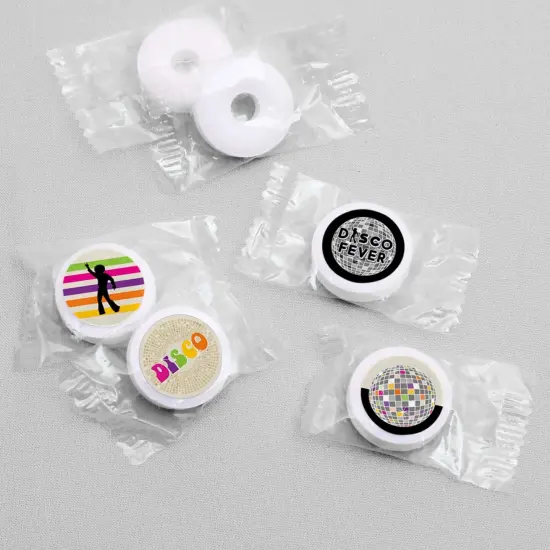 Big Dot of Happiness 70's Disco - 1970's Disco Fever Party Round Candy Sticker Favors - Labels Fits Chocolate Candy (1 sheet of 108) {4}