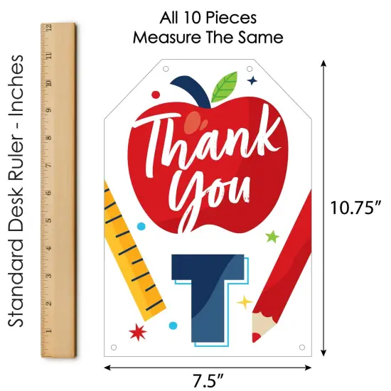 Big Dot of Happiness Thank You Teachers - Hanging Vertical Paper Door Banners - Teacher Appreciation Wall Decoration Kit - Indoor Door Decor {7}