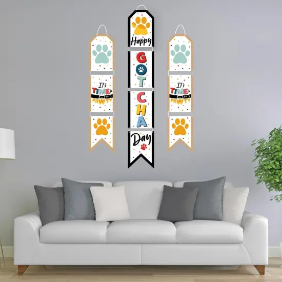 Big Dot of Happiness Happy Gotcha Day - Hanging Vertical Paper Door Banners - Dog and Cat Pet Adoption Party Wall Decoration Kit - Indoor Door Decor {3}