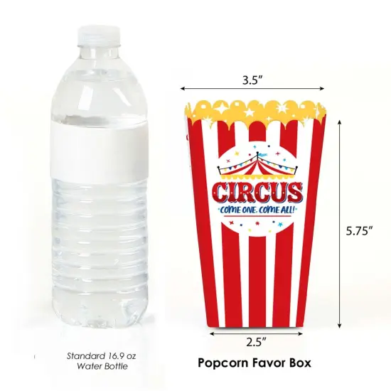 Big Dot of Happiness Carnival - Step Right Up Circus - Carnival Themed Favor Popcorn Treat Boxes - Set of 12 {3}