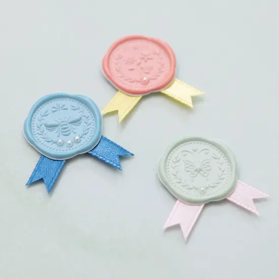 K&Company Antique Garden Seals W/Ribbon Accents 9/Pkg {6}
