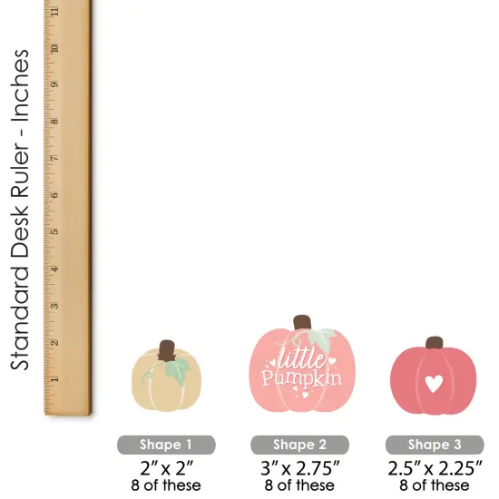 Big Dot of Happiness Girl Little Pumpkin - DIY Shaped Fall Birthday Party or Baby Shower Cut-Outs - 24 Count {6}