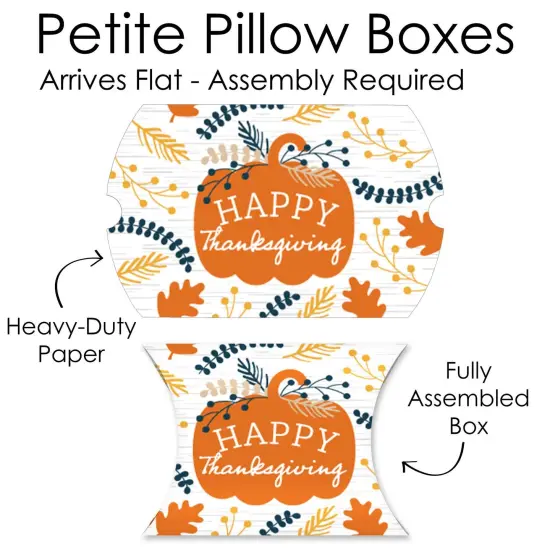 Big Dot of Happiness Happy Thanksgiving - Favor Gift Boxes - Fall Harvest Party Petite Pillow Boxes - Set of 20 {7}