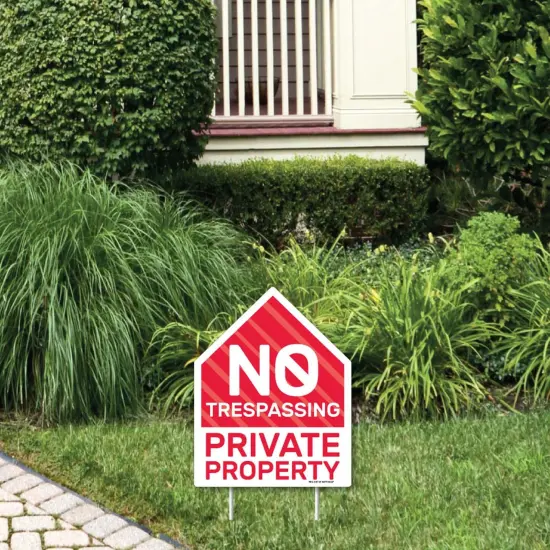 Big Dot of Happiness No Trespassing - Outdoor Lawn Sign - Private Property Yard Sign - 1 Piece {1}