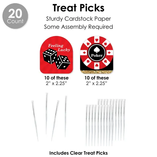 Big Dot of Happiness Las Vegas - Casino Party Favors and Cupcake Kit - Fabulous Favor Party Pack - 100 Pieces {7}