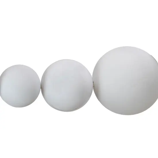 Northlight 6' White Shiny and Matte Shatterproof Ball Christmas Swag {6}