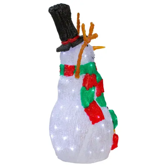 Northlight Lighted Commercial Grade Acrylic Snowman Outdoor Christmas Decoration - 23" White {4}