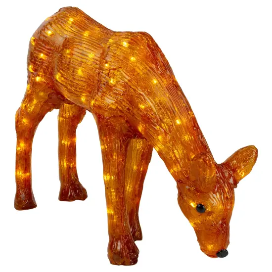 Northlight LED Lighted Commercial Grade Acrylic Reindeer Outdoor Christmas Decoration - 22" - Warm White Lights Brown {4}